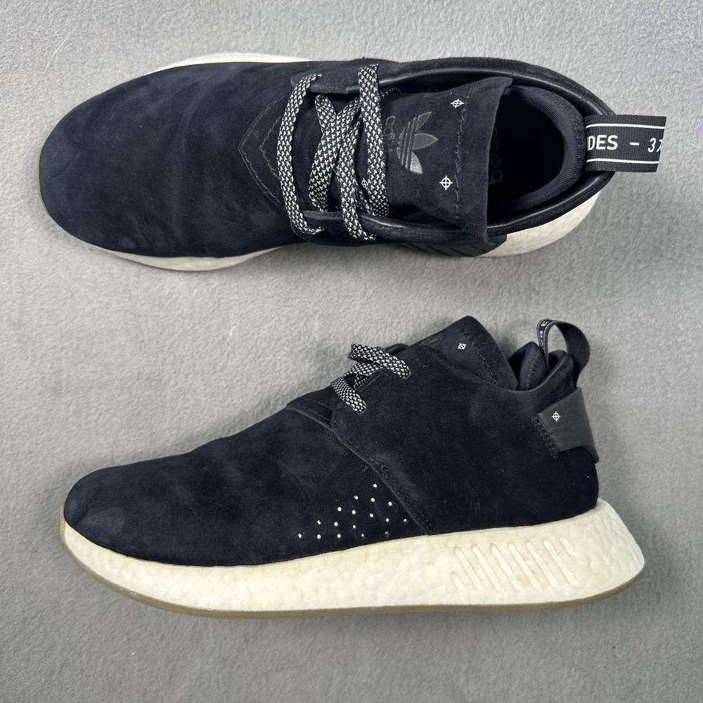 Adidas NMD_C2 Suede BY3011 Black White Boost Sneakers Gum Sole Men's Sz 7